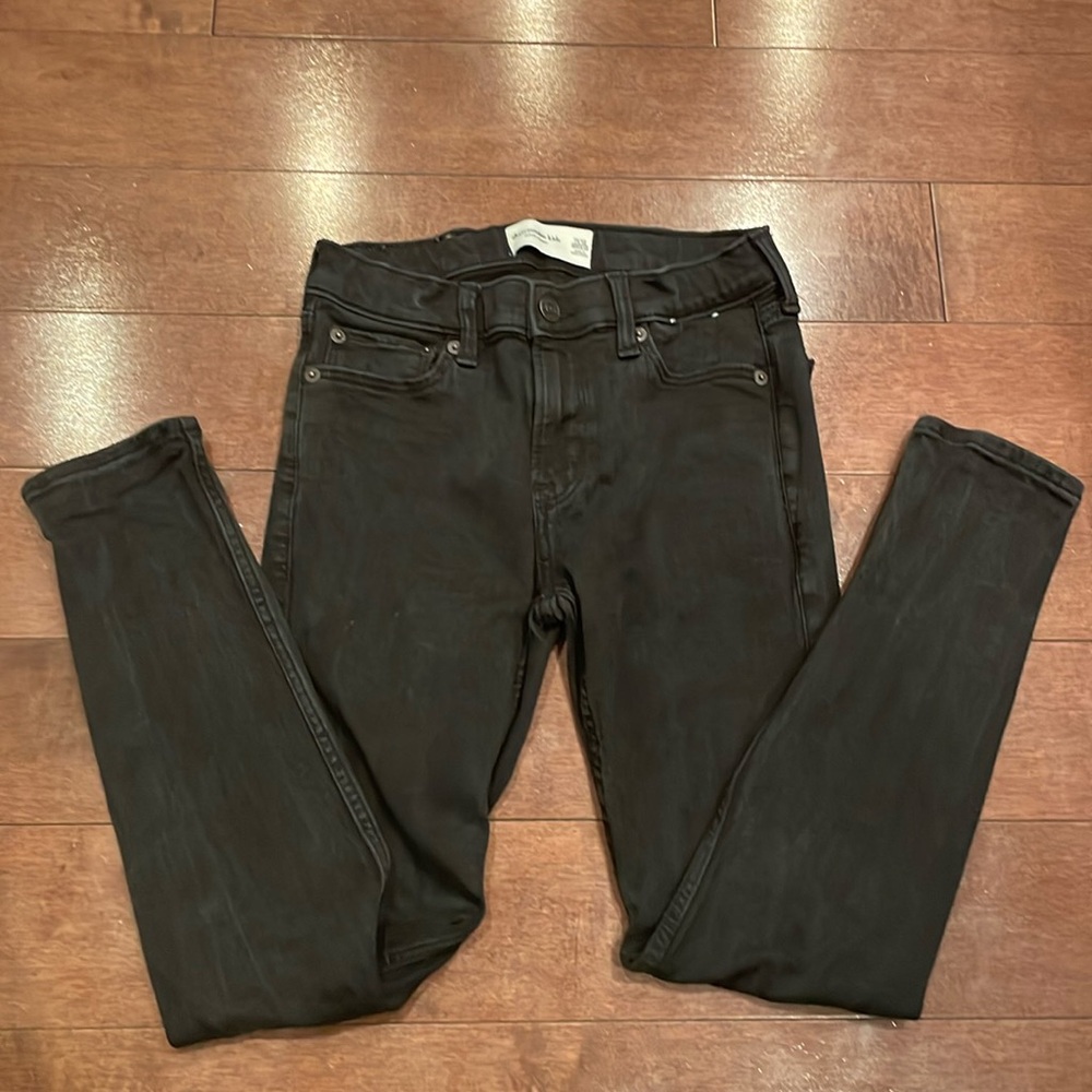 Abercrombie Kids Super Skinny Black Jeans